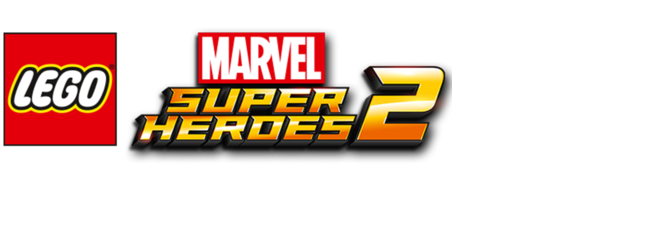 Logo of the video game LEGO Marvel Super Heroes 2