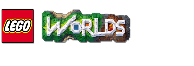 Logo of the video game LEGO Worlds