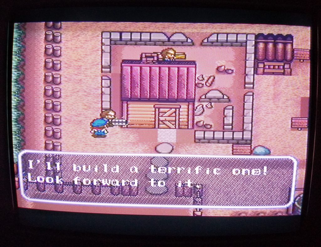 Harvest Moon (SNES). Upgrading house.