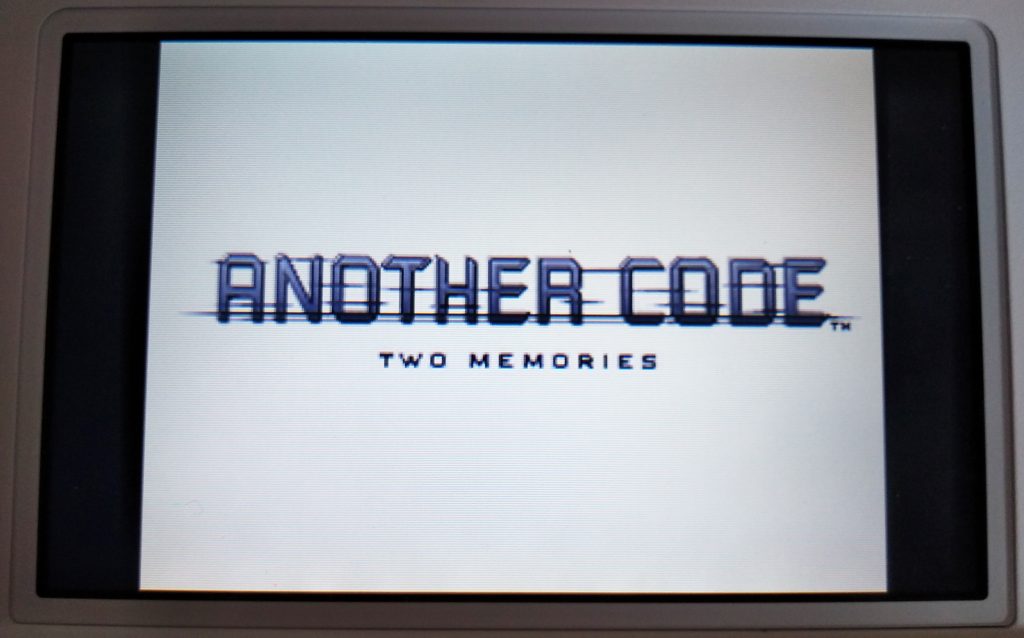 Title Screen of Another Code: Two Memories (DS)