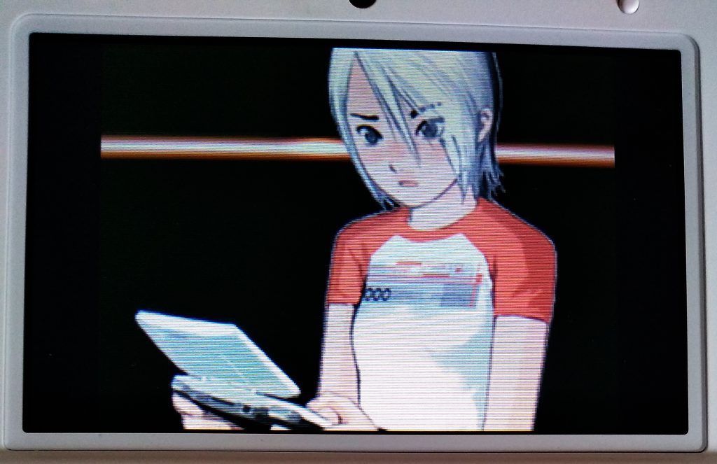 Ashley holding the DAS in Another Code: Two Memories (DS)