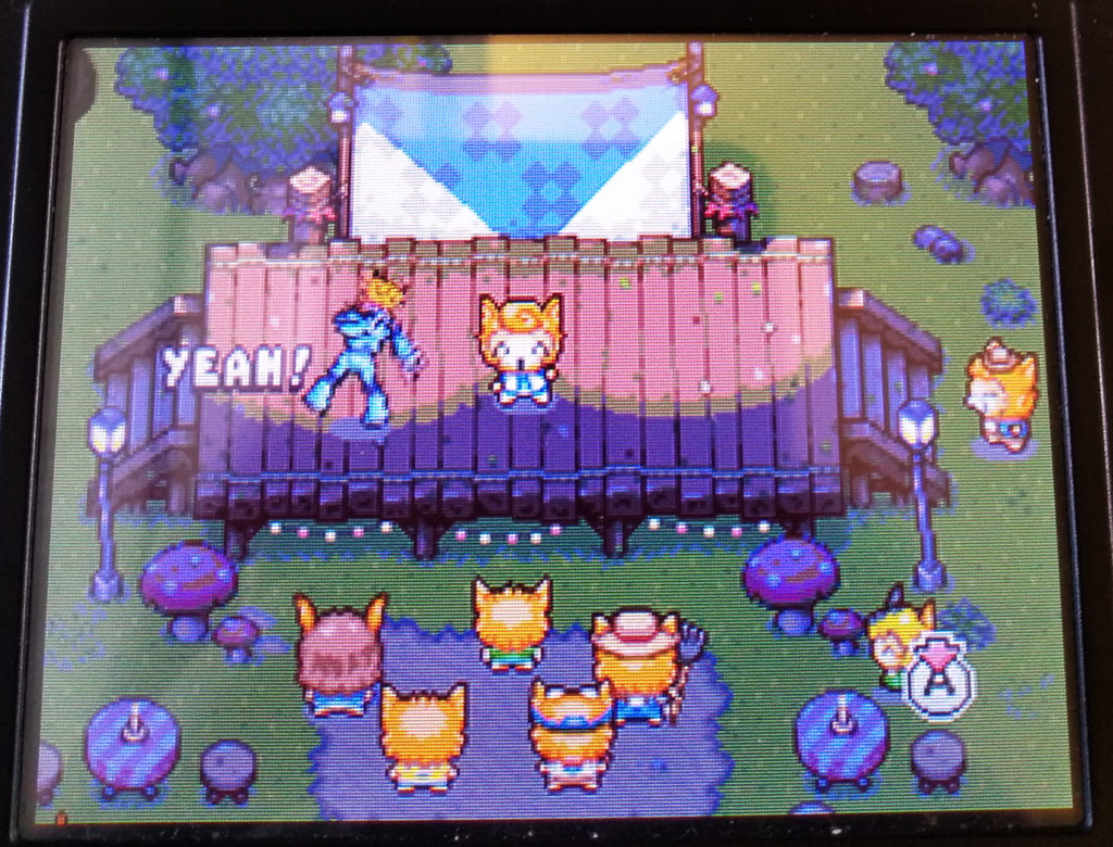 Drawn to Life screenshot of the Festival, Village Mode. (bottom DS screen).