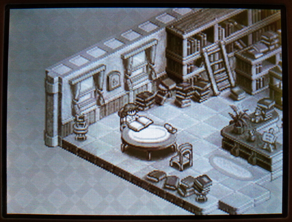 Screenshot of a flashback to the game's opening (bottom DS screen)