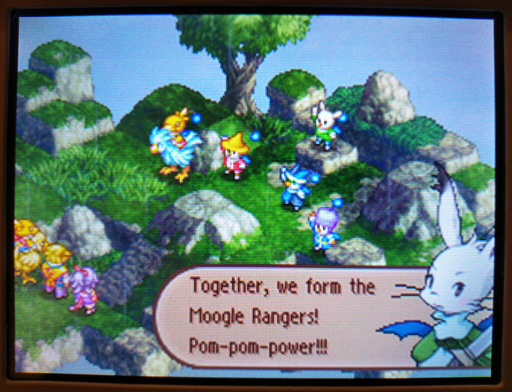 Screenshot of the Moogle Rangers (bottom DS screen)