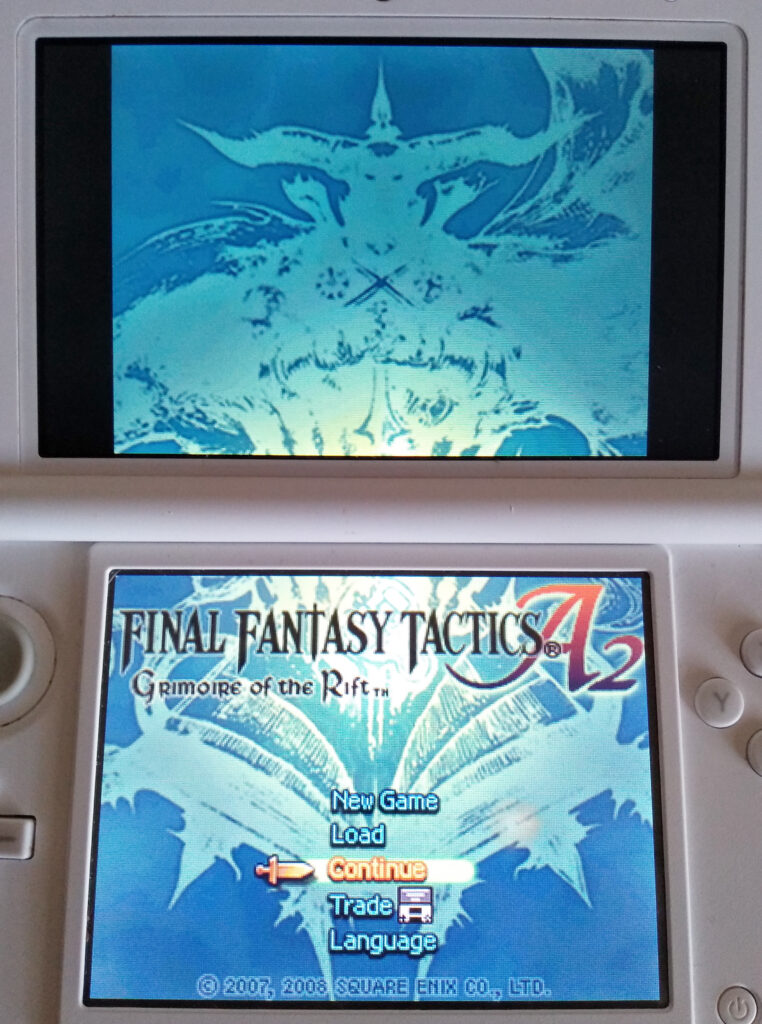 Title Screen of Final Fantasy Tactics A2 - Grimoire of the Rift